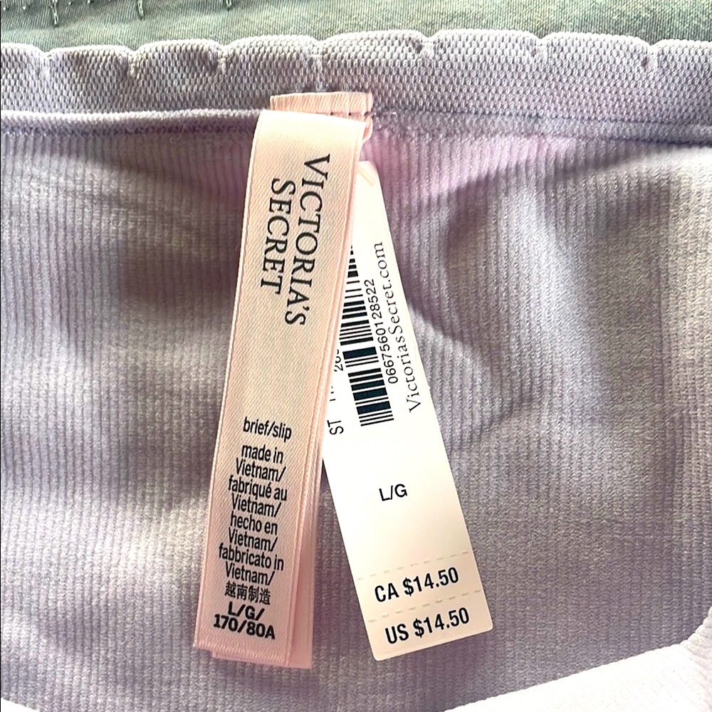 Victoria Secret Lavender Ribbed Briefs - Picture 2 of 3
